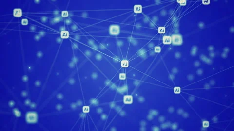 AI concept of connectivity with plexus Vidéo 257985185
