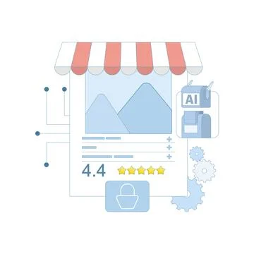 AI concept enhances customer experience Stock Illustration