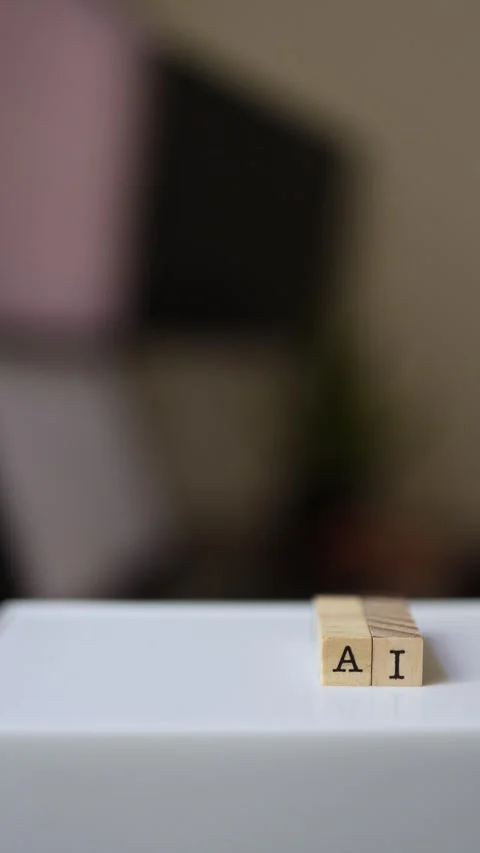 AI concept with gesture of success Stock Footage 337336767