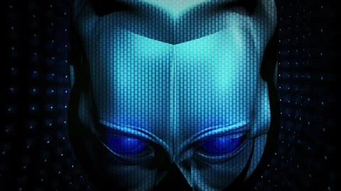 AI concept video with a robot head Stock-Footage 273788207