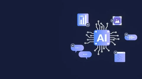 AI Concepts Animation. Future-Forward AI Tools &amp; Digital Transformation Visuals. Stock Footage 311176410