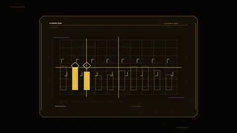 AI Control Panel Data HUD Seamless Loop Stock Footage 342175574
