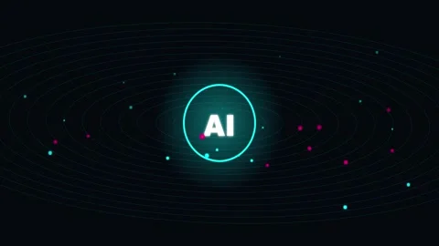 AI Core Vortex Simulation with Rotating Funnel Rings Stock Footage 341342809
