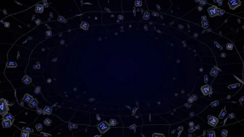 AI CPU Animation Background, Loop Video stock 332779348