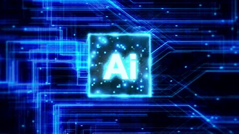 AI CPU chipset central processor unit and circuit board Stock Footage 150497118