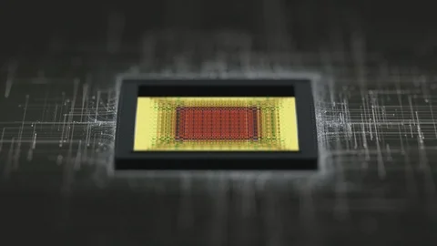 AI CPU | Computer Chip | Circuit Board - Technology Stock Footage 102087667