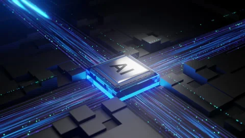 AI CPU Cyber Technology Vídeo Stock 293931306