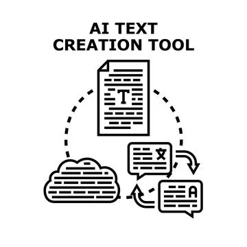 Ai creating and translating varied text content イラスト素材