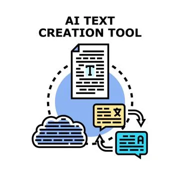 Ai creating and translating varied text content Illustrazione stock