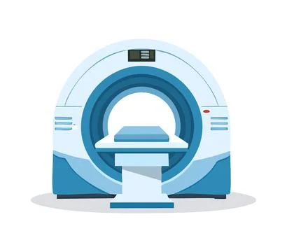 A AI CT Scan Machine simple illustration Stock Illustration