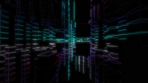 AI - Cube in 4k Stock Footage 158693747