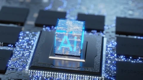 Ai cube. Training a neural network. Artificial intelligence concept. Stock Footage 262753302