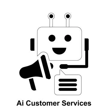 AI customer service editable vector icon design. Illustrazione stock
