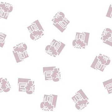 Ai customization glyph vector seamless pattern イラスト素材