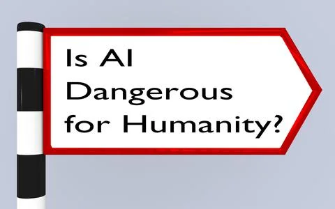 Is AI Dangerous for Humanity? concept Stock Illustration