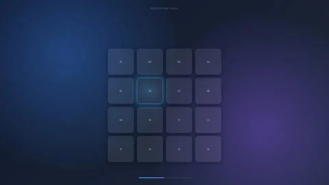 AI dashboard glows softly against dark blue backdrop Stock Footage 340639409