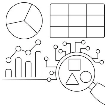 AI Data Analysis icon Stock Illustration