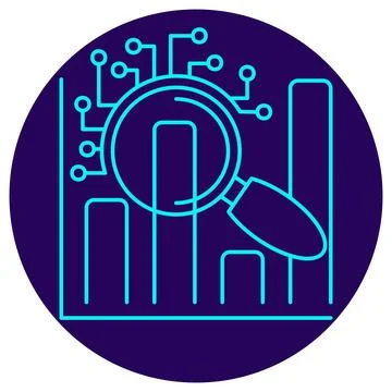 AI data analysis vector icon Stock Illustration