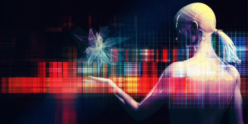 AI Data Analytics Background for Corporate Intelligence Stock Illustration