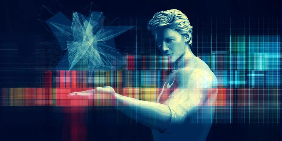 AI Data Analytics Background Stock Photos