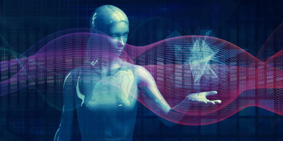 AI Data Analytics Illustrazione stock