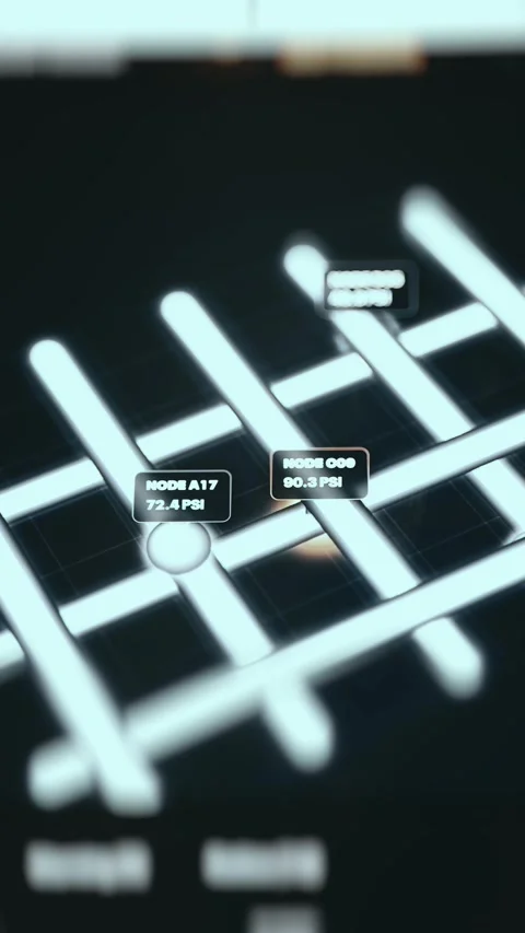 AI Data Center Cooling Analysis Interface Stock Footage 340151771