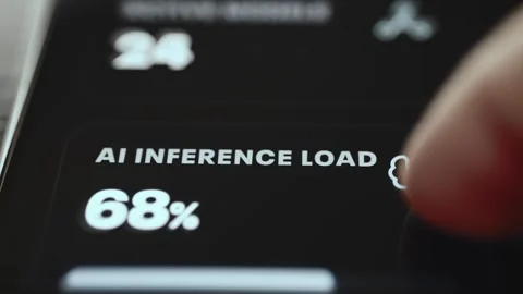 AI Data Center Forecasting Analytics Display with Interactive Data Stock Footage 340560464