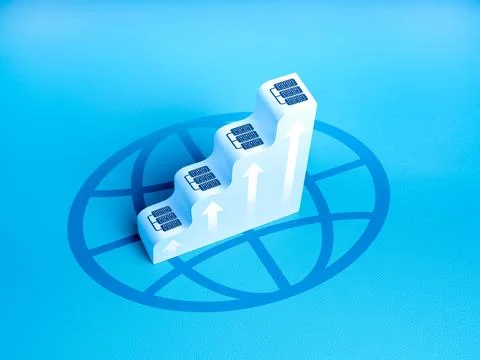 AI Data center growth, increased demand for digital infrastructure, and sma.. 스톡 사진