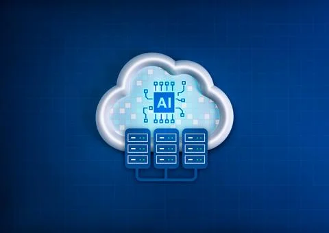 AI Data center, increased digital infrastructure, cloud computing, and smar.. Stock Photos