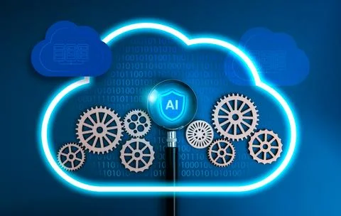 AI data center security and cloud storage system technology, data protectio.. 스톡 사진