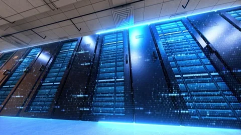 AI Data Center Server Room Stock Footage 331063523