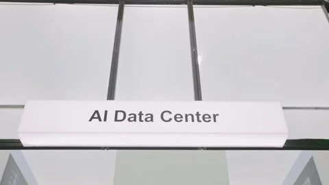 AI Data Center signage displayed Stock Footage 335479397