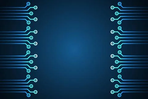 AI Data Circuit Lines Modern Tech Backdrop Stock-Illustration
