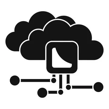 Ai data cloud icon, simple style イラスト素材