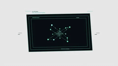 AI Data Intelligence HUD Knowledge Graph Seamless Loop Stock Footage 342177502