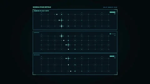 AI Data Pipeline HUD Interface Seamless Loop Stock Footage 342118797