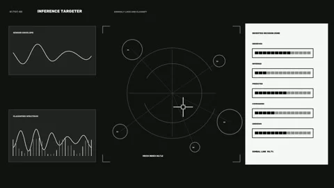 AI Data Processing Classification HUD Seamless Loop Stock Footage 342189509
