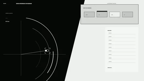 AI Data Processing Operator Interface Seamless Loop Stock Footage 342191669