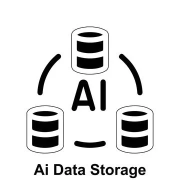 Ai data storage vector icon design. 스톡 일러스트