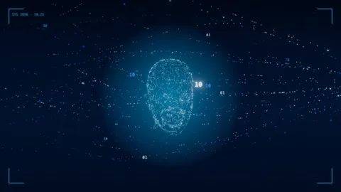 Ai data stream luminous particles Stock Footage 340018764