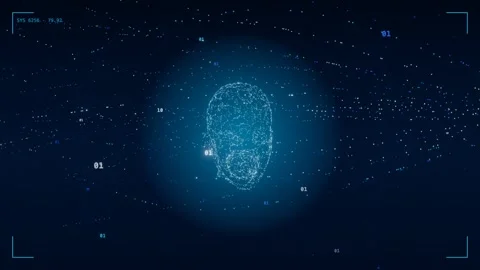 Ai data stream luminous particles Stock Footage 340201096
