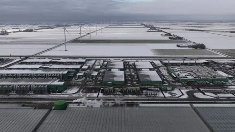 AI Datacenter in the Dutch Winter Landscape Видео 330187846