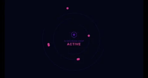Ai Decision Loop Simulation of Real time Artificial Intelligence System Stock Footage 333721987