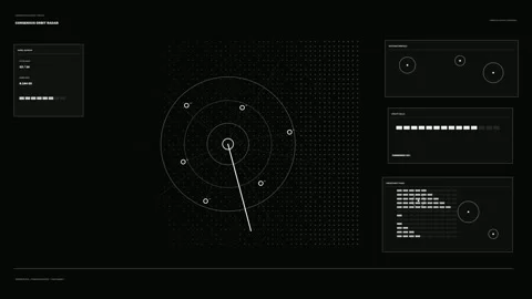 AI Decision-Making Data Visualization HUD Seamless Loop Stock Footage 342188865