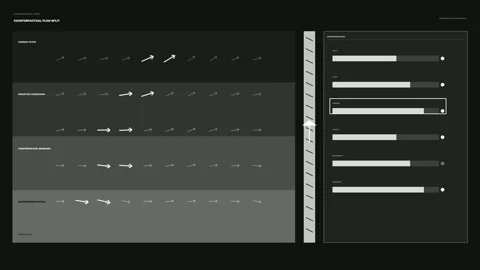 AI Decision-Making Data Visualization HUD Seamless Loop Stock Footage 342188882