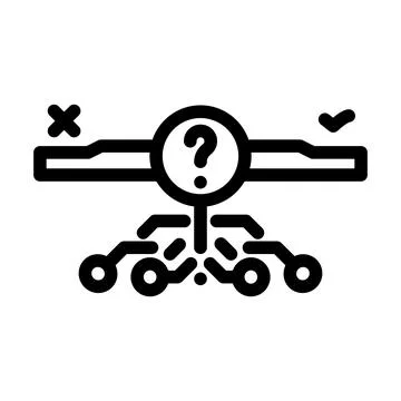 Ai decision making process with ethical dilemmas Stock Illustration