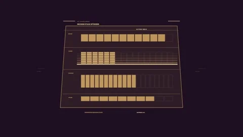 AI Decision Stack HUD Display Seamless Loop Stock Footage 342176697