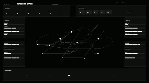 AI Decision Support Reasoning Graph Seamless Loop Stock Footage 342232272