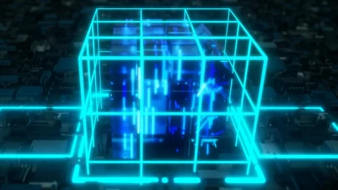 AI deep learning computer. Stock Footage