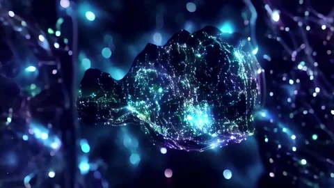 AI deep learning computer machine Illustration (AI) Stock Footage 243514584